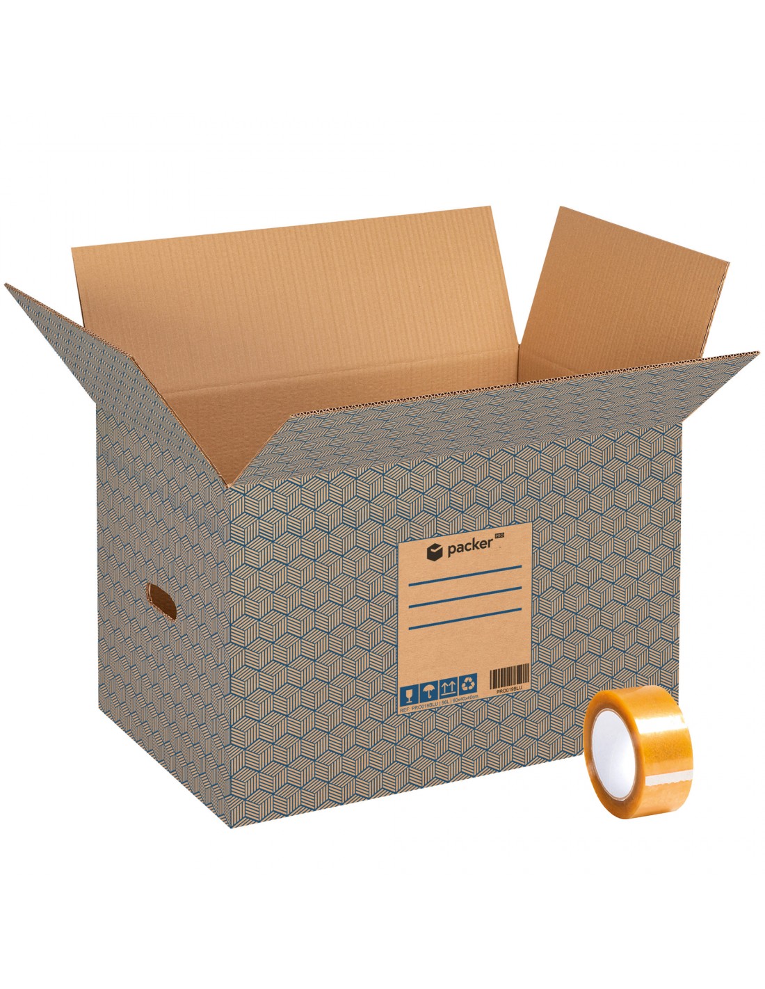 packer PRO Pack 20 Cajas Carton para Mudanzas y Almacenaje Ultra  Resistentes con Asas, 60x40x40cm : : Oficina y papelería