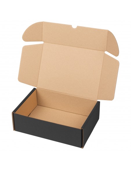 Cajas de cartón negras automontables para cosmeticos