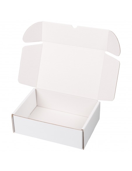 Caja cartón kraft blanca para envios postales