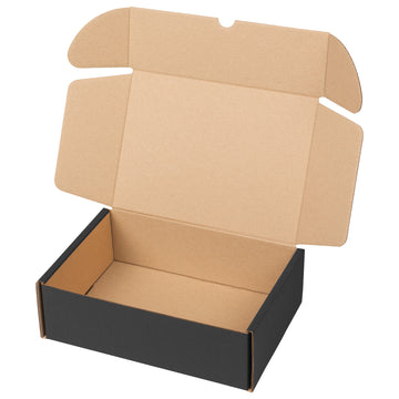 Cajas de Cartón Kraft Negras Automontables para Ecommerce y Envíos Postales